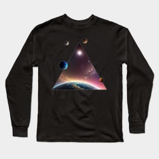 Planets in Space - Cosmic Exploration Design Long Sleeve T-Shirt